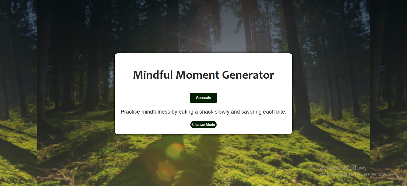 Mindful Moment Generator Image